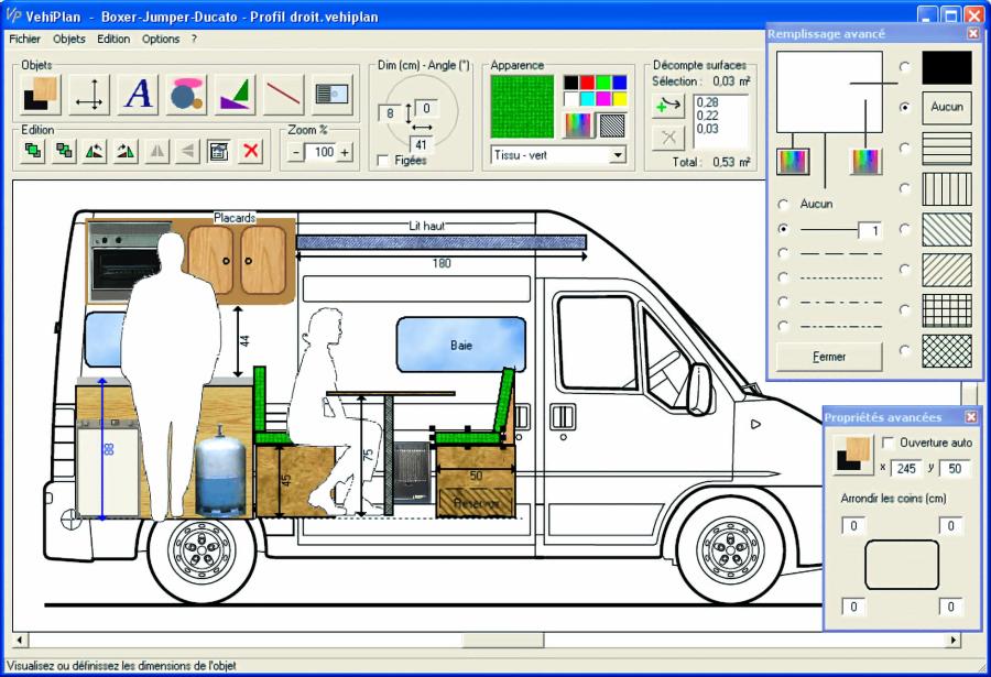 Véhiplan, un logiciel d'utilisation simple pour organiser l'aménagement de son fourgon