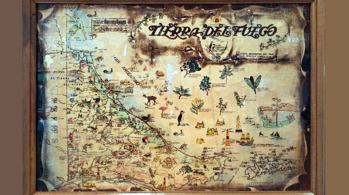 Carte ancienne La Terre de Feu