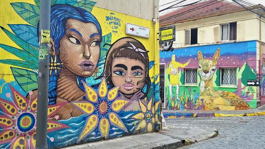 Du noir à la couleur.
Valparaiso, la capitale sudaméricaine du street-art.