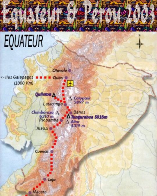 Notre parcours en Équateur en 2003