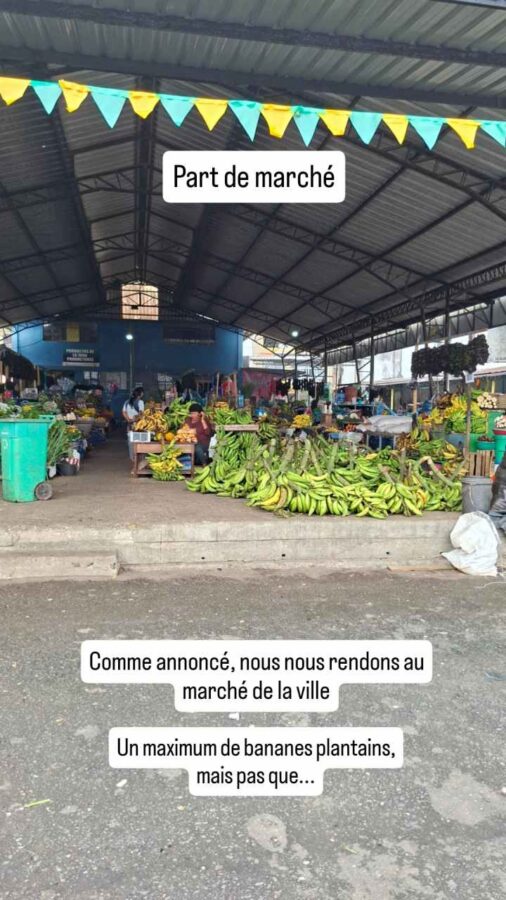 marché de Puyo, Équateur : plantains