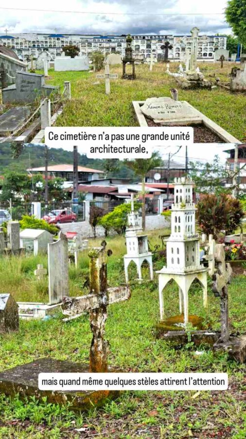 cimetière de Puyo : stèles éclectiques