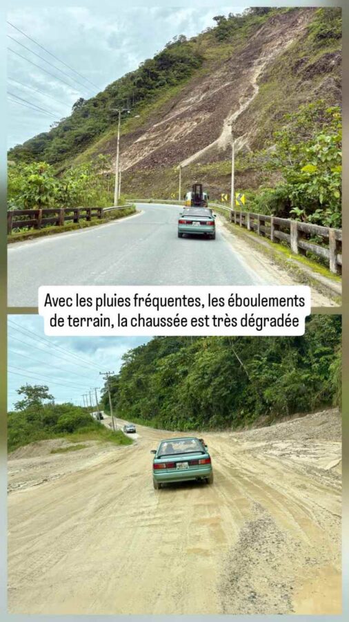 terre sur la route près de Loja, Équateur
