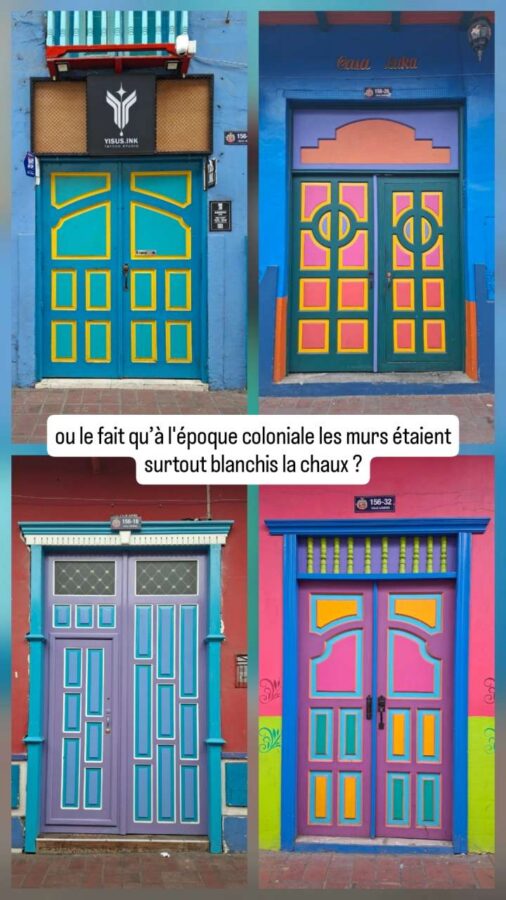 Loja, Équateur : la rue Lourdes et ses portes