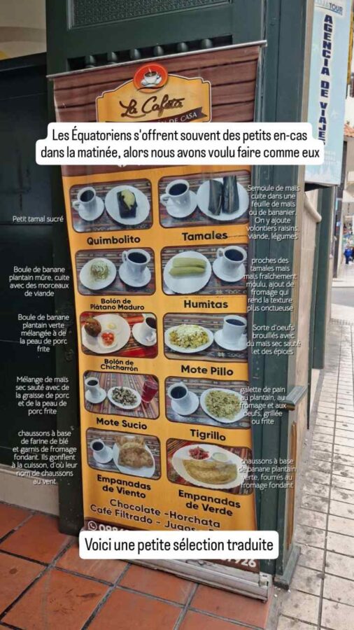 Loja, Équateur : présentation des en-cas équatoriens