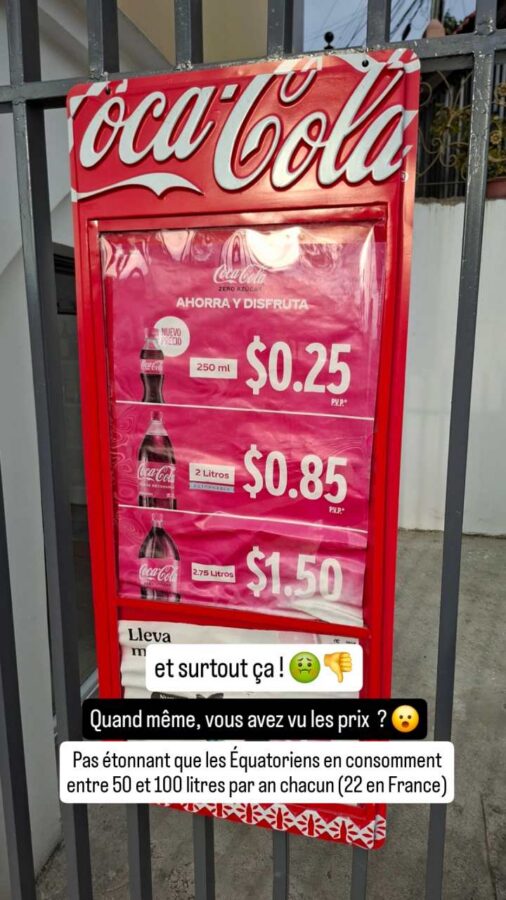 Loja, Équateur : affiche Coca-Cola