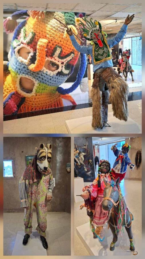 costumes de carnaval au musée Pumapongo de Cuenca Équateur