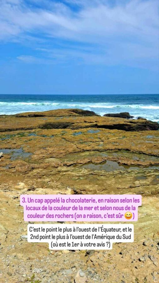 Salinas, Équateur : pointe de la Chocolatera