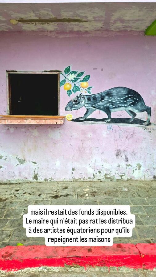 La Entrada, Équateur, maisons colorées