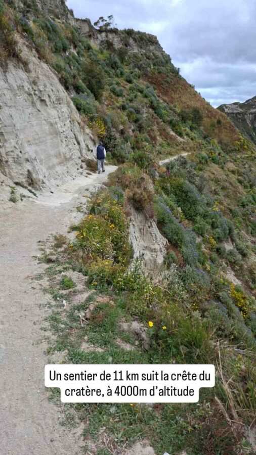 Lagune du Quilotoa, Équateur : le sentier qui fait le tour du cratère