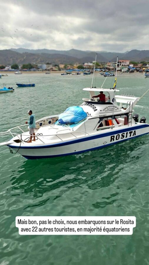 Puerto Lopez, Équateur : départ pour l'observation des baleines