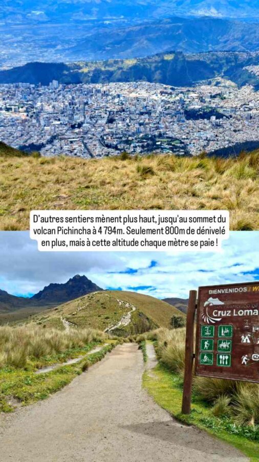 Quito, Équateur : panorama au sommet du téléphérique