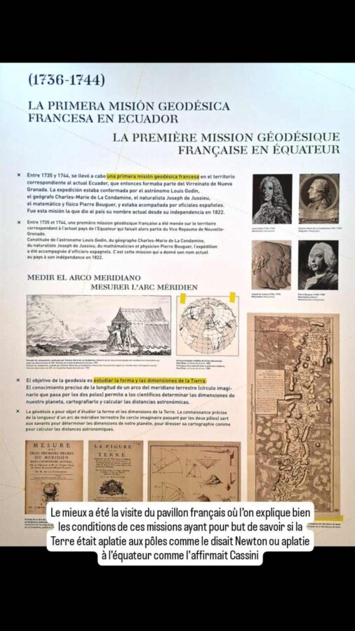 La Mitad del Mundo, Équateur : la mission géodésique française 1736-1744