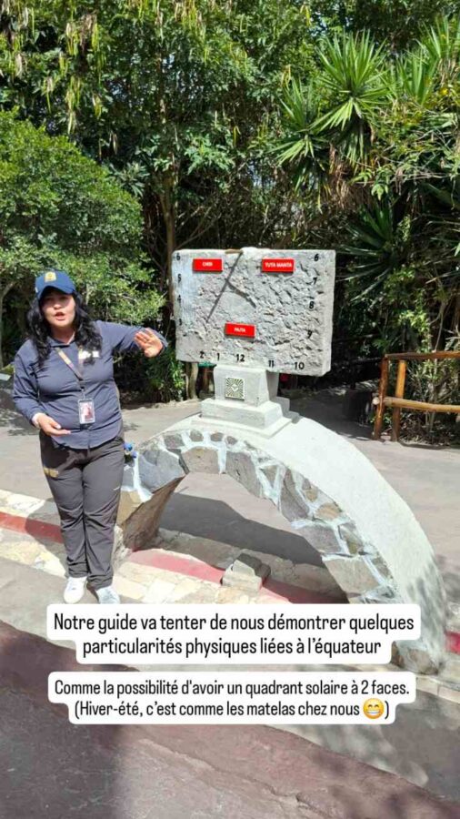 Museo Intiñan, Quito, Équateur : démonstration des propriétés physiques au niveau de l'équateur