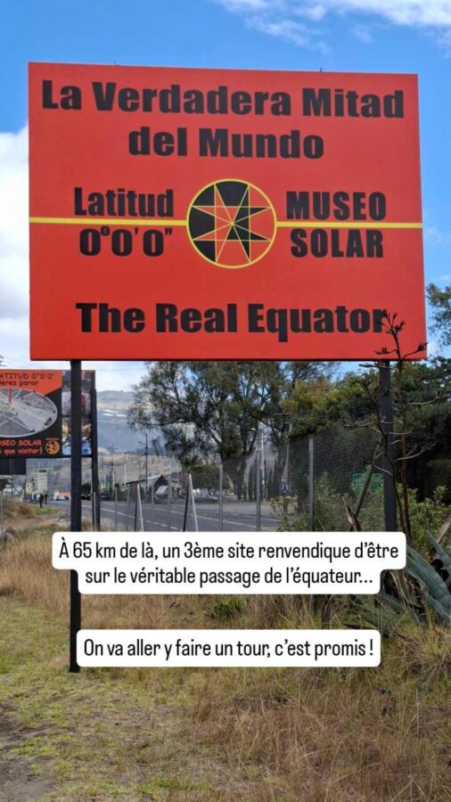 Un autre site situé exactement sur l'équateur ?