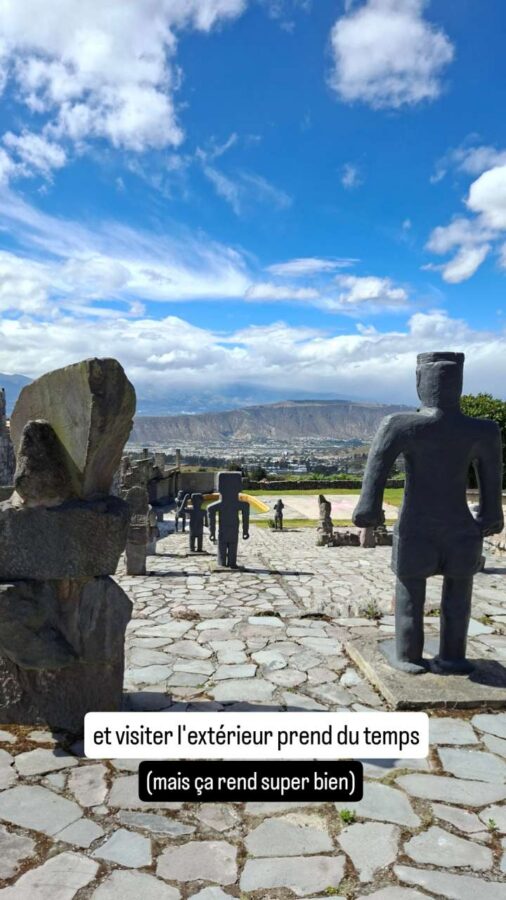 Museo Templo del Sol, Quito, Équateur : sculptures dans les jardins