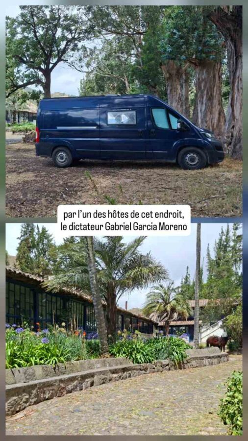 Hacienda Guachalá, Cayambe, Équateur : parking et entrée