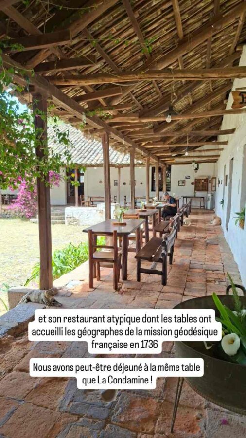 Hacienda Guachalá, Cayambe, Équateur : tables du restaurant