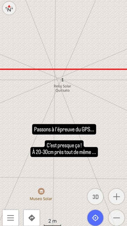 Museo Solar de Cayambe, Équateur : l'emplacement réel selon le GPS