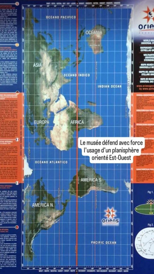 Museo Solar de Cayambe, Équateur : le planisphère Est-Ouest recommandé