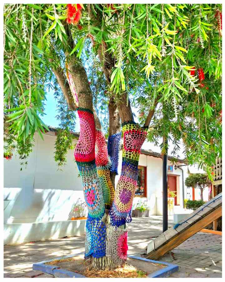 Tricot graffiti ou yarn bombing, Équateur
