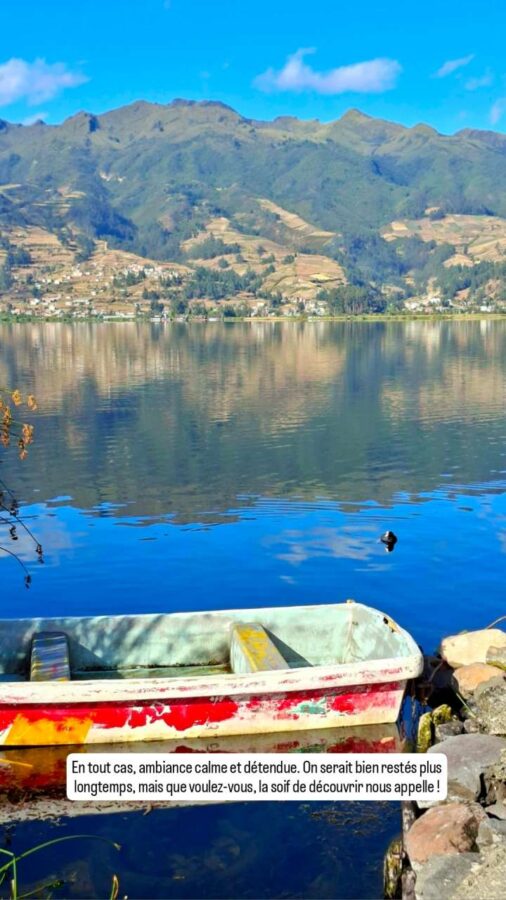 Lago San Pablo, Équateur : paysage du matin