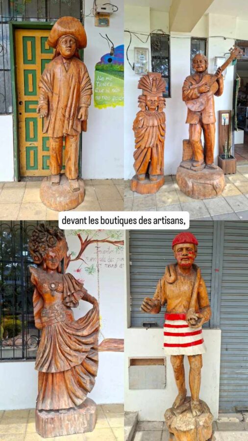 San Antonio de Ibarra, Équateur : sculptures sur bois