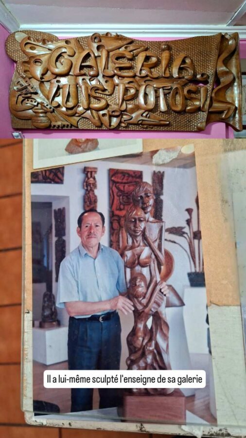 San Antonio de Ibarra, Équateur : galerie du sculpteur Luis Potosi