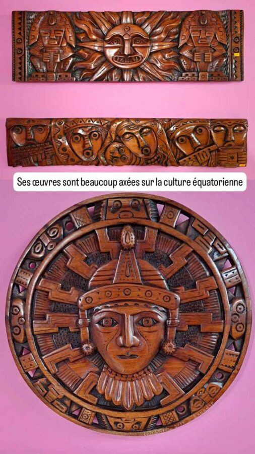 San Antonio de Ibarra, Équateur : galerie du sculpteur Luis Potosi