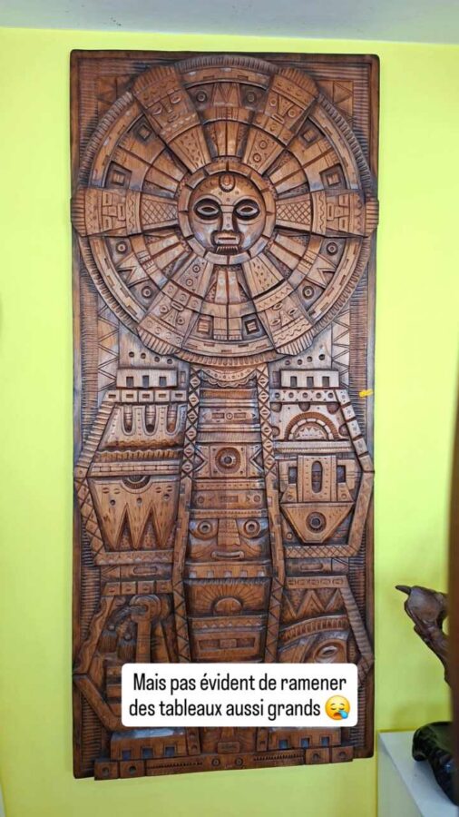 San Antonio de Ibarra, Équateur : galerie du sculpteur Luis Potosi