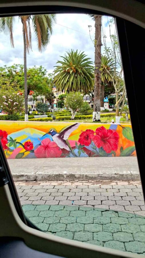 San Antonio de Ibarra, Équateur : fresque murale vue depuis Roberto