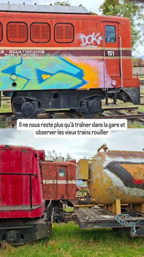 Ibarra, Équateur : vieux trains