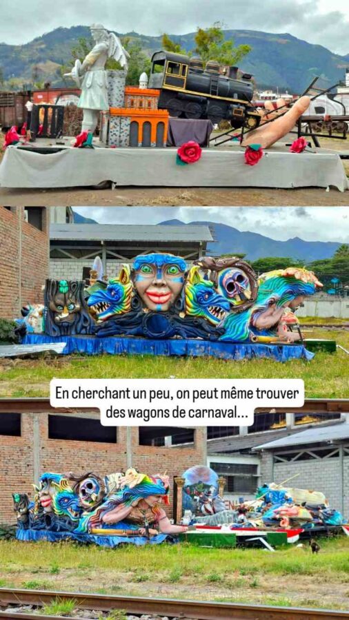 Ibarra, Équateur : wagons de carnaval