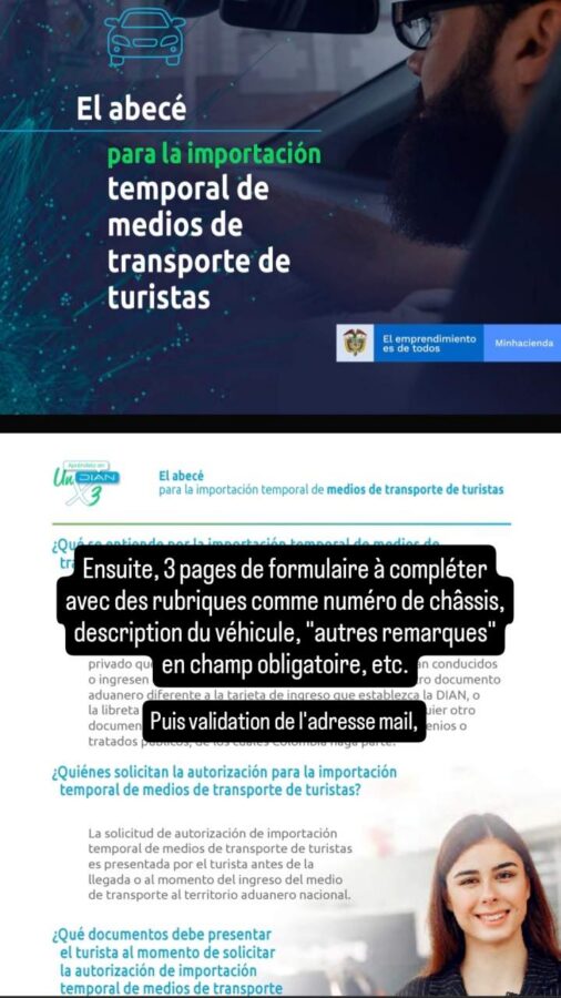 Passage de la frontière Équateur - Colombie : création compliquée du permis d'importation temporaire de notre véhicule