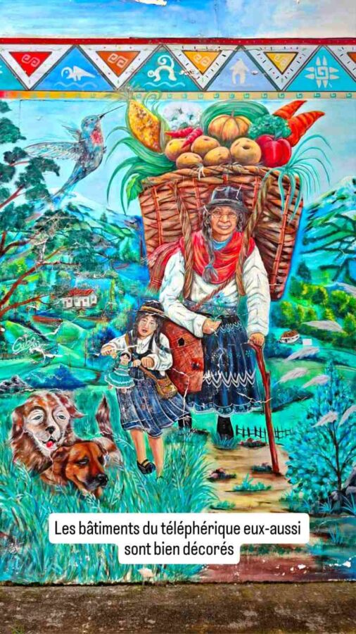 Téléphérique d'Ipiales en Colombie : mural