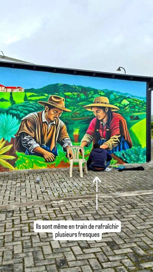 Téléphérique d'Ipiales en Colombie : mural