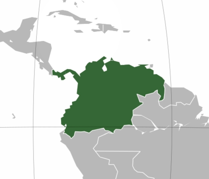 Carte de la Grande Colombie en 1819