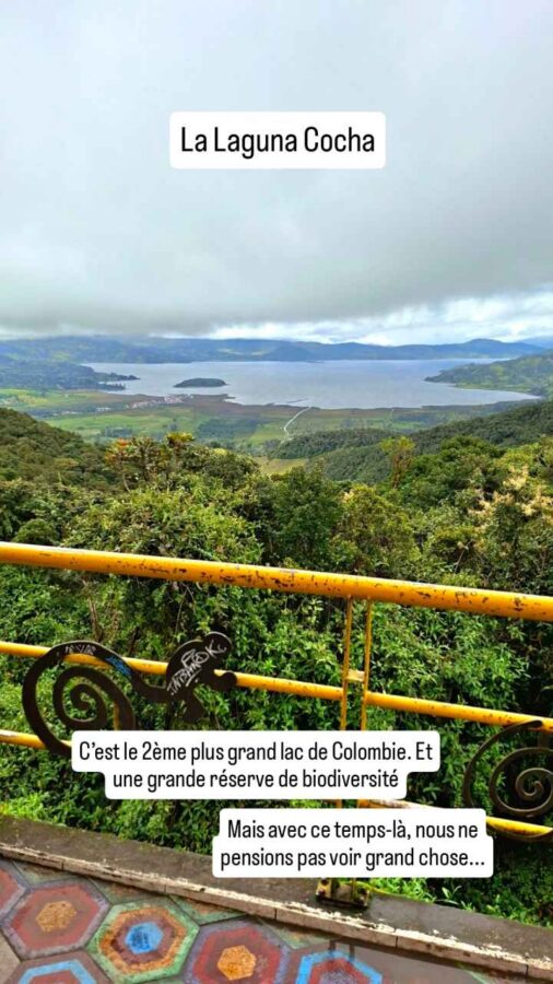 La laguna Cocha, Pasto, Colombie : le lac