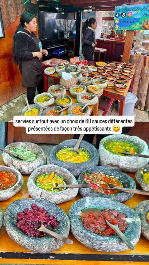 La laguna Cocha, Pasto, Colombie : les empanadas de Vivi
