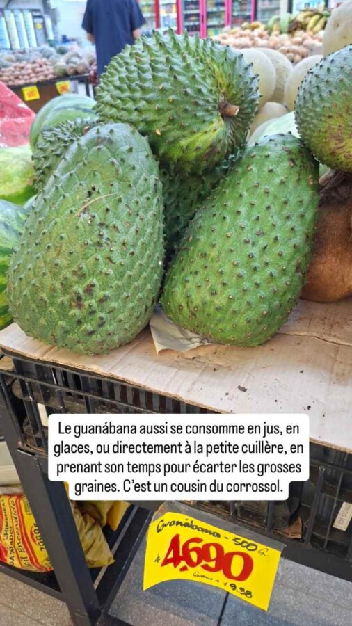 Supermarché Gran Colombia, Jaramundi, Colombie : guanabana