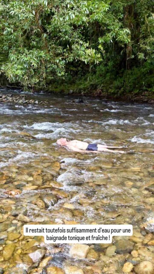 San Cipriano, Colombie, baignade en torrent