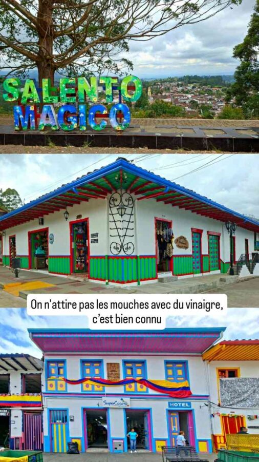 Salento, Colombie, maisons peintes