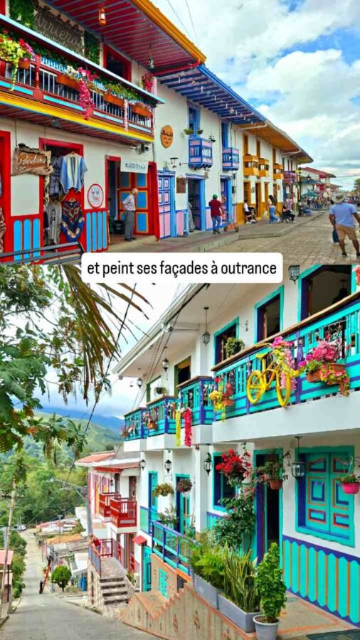 Salento, Colombie, maisons peintes