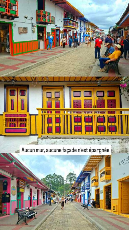 Salento, Colombie, maisons peintes