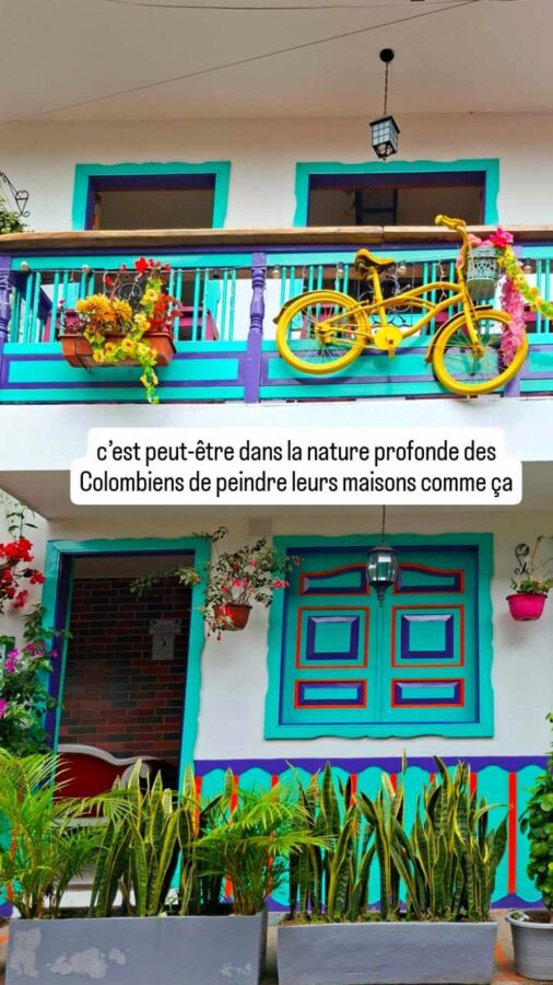 Salento, Colombie, maisons peintes