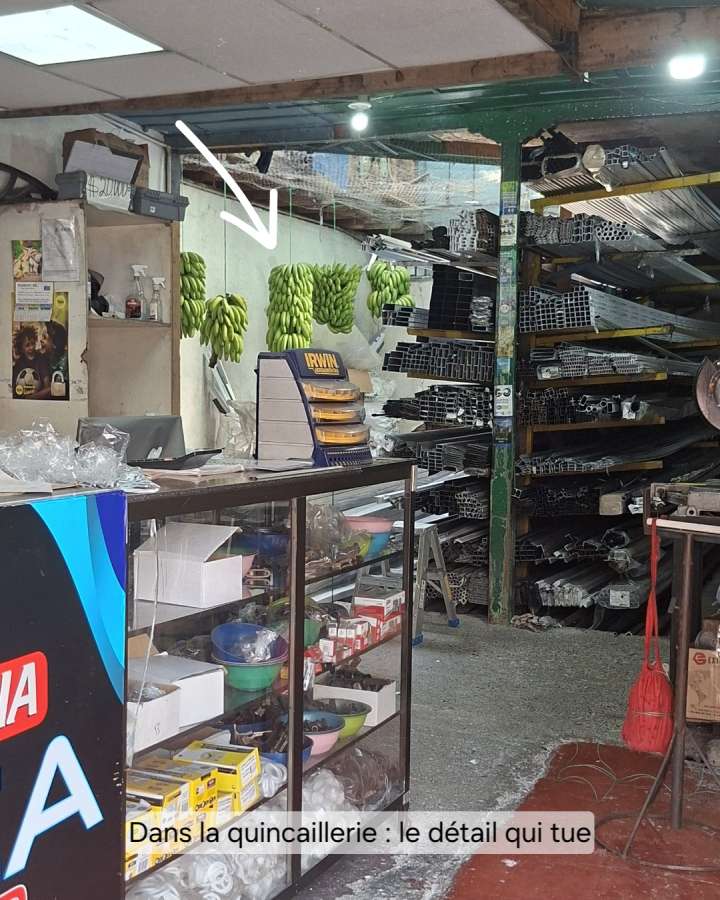 Colombie insolite, bananes dans la quincaillerie