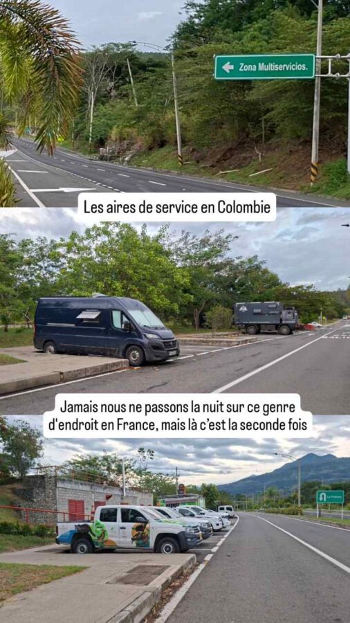 Aire de services, Colombie