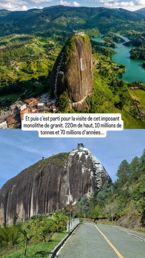 Le rocher d'El Peñol, Colombie