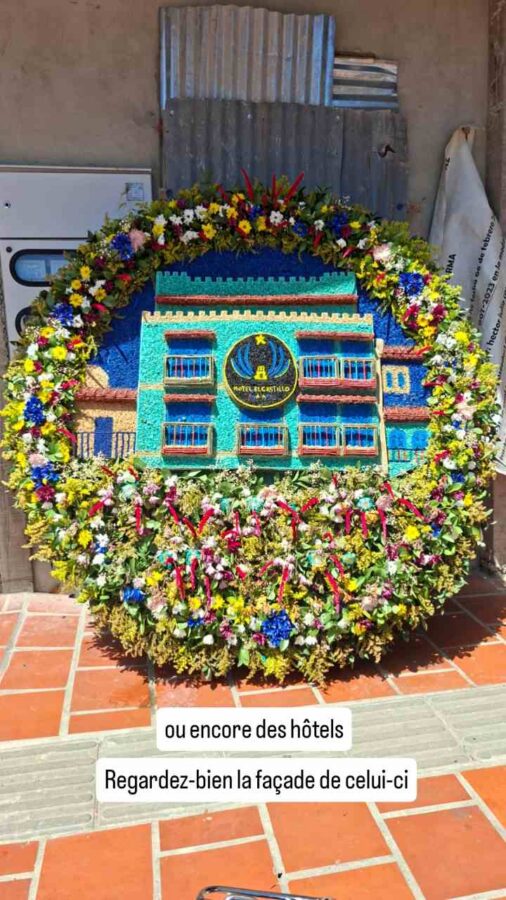 Silleteros, porteurs de fleurs, Guatapé, Medellin, Colombie