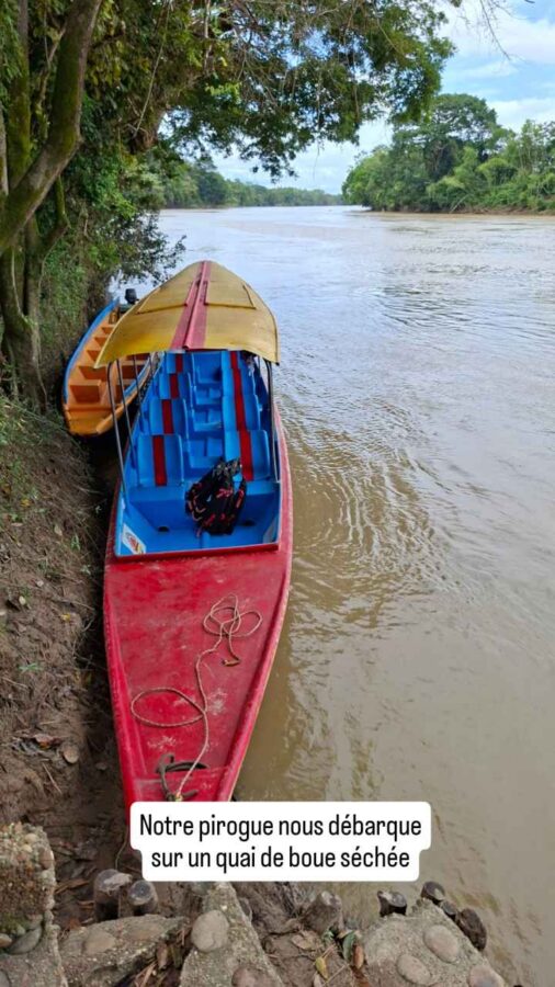 Parc de la Macarena, Colombie, J1, fleuve Guayaraba, débarcadère